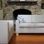 low-arm organic loveseat