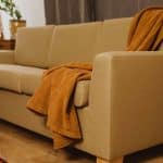 Pictured is the Verona organic sofa in the color Khaki of our hemp/cotton blend.