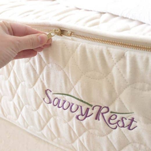 Toxic flame retardant free organic mattress casing from Savvy Rest