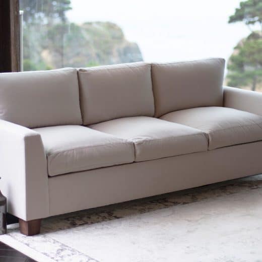 organic sofa with natural latex cushions